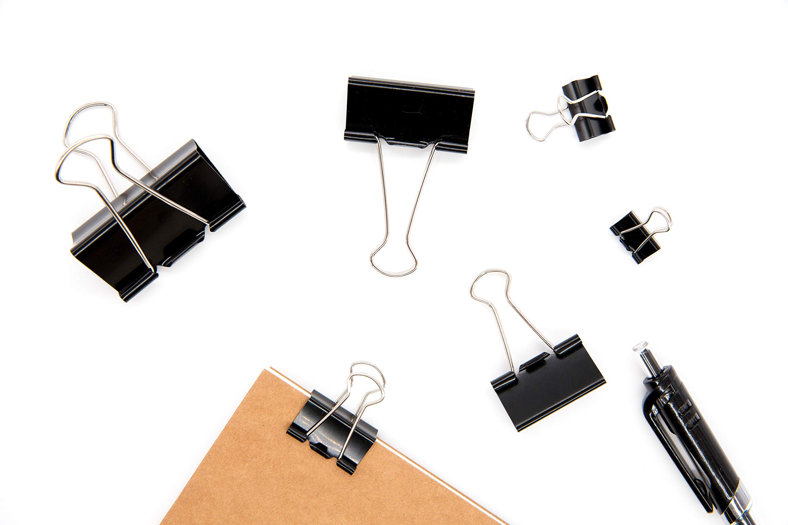 Assorted Steel Binder Clips Collection