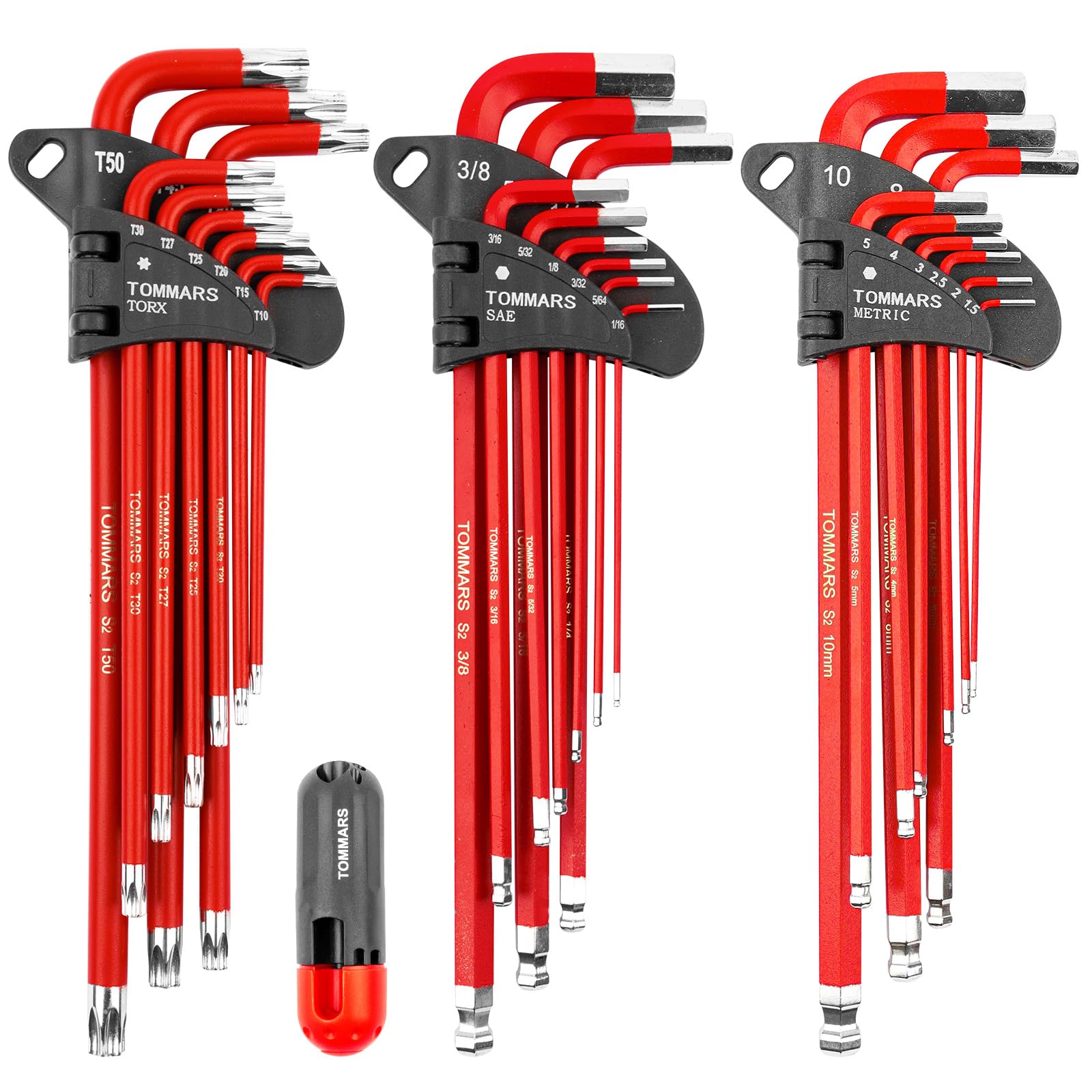 Premium S2 Steel Magnetic Ball-End Hex Key Set
