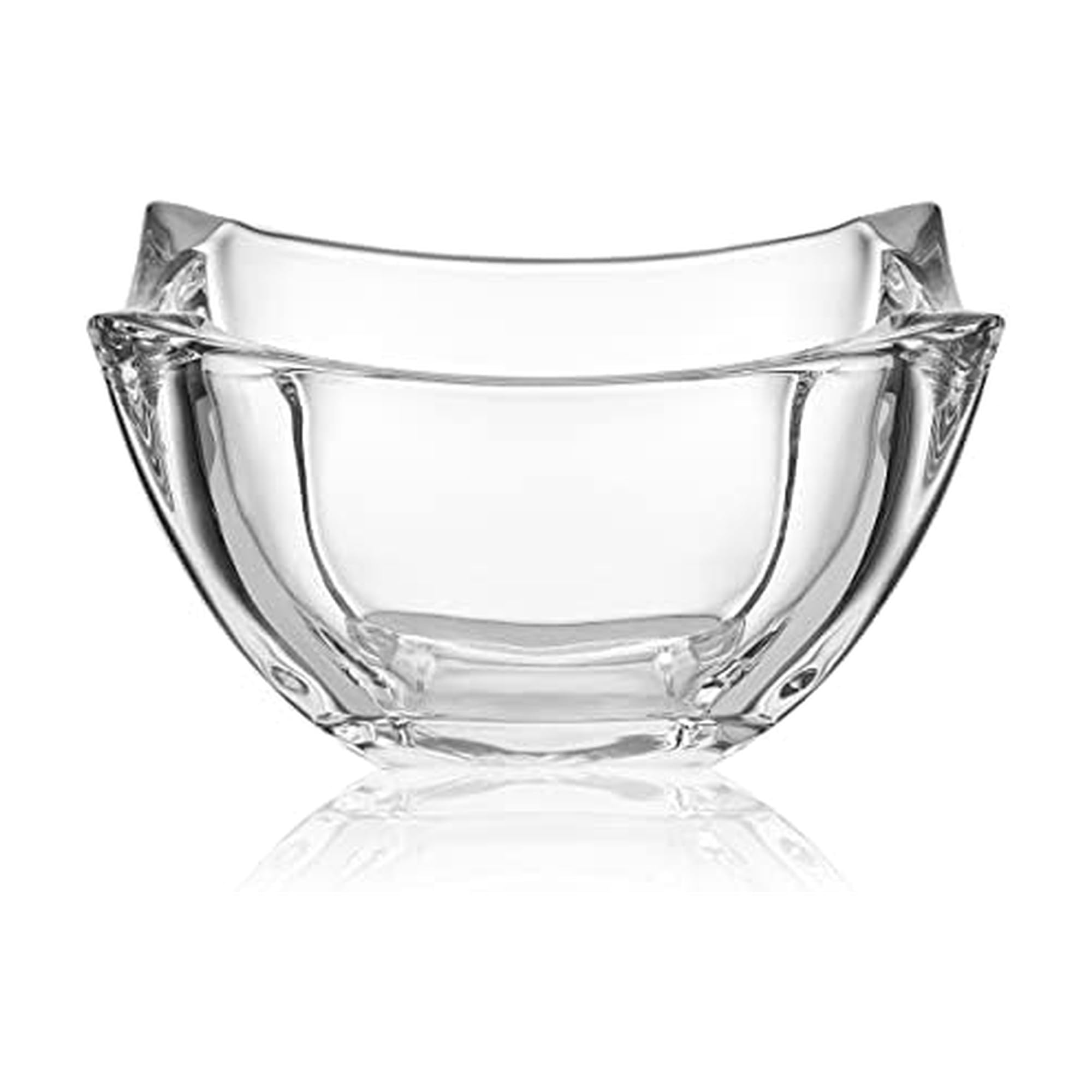 Tall Faceted Crystal Vase
