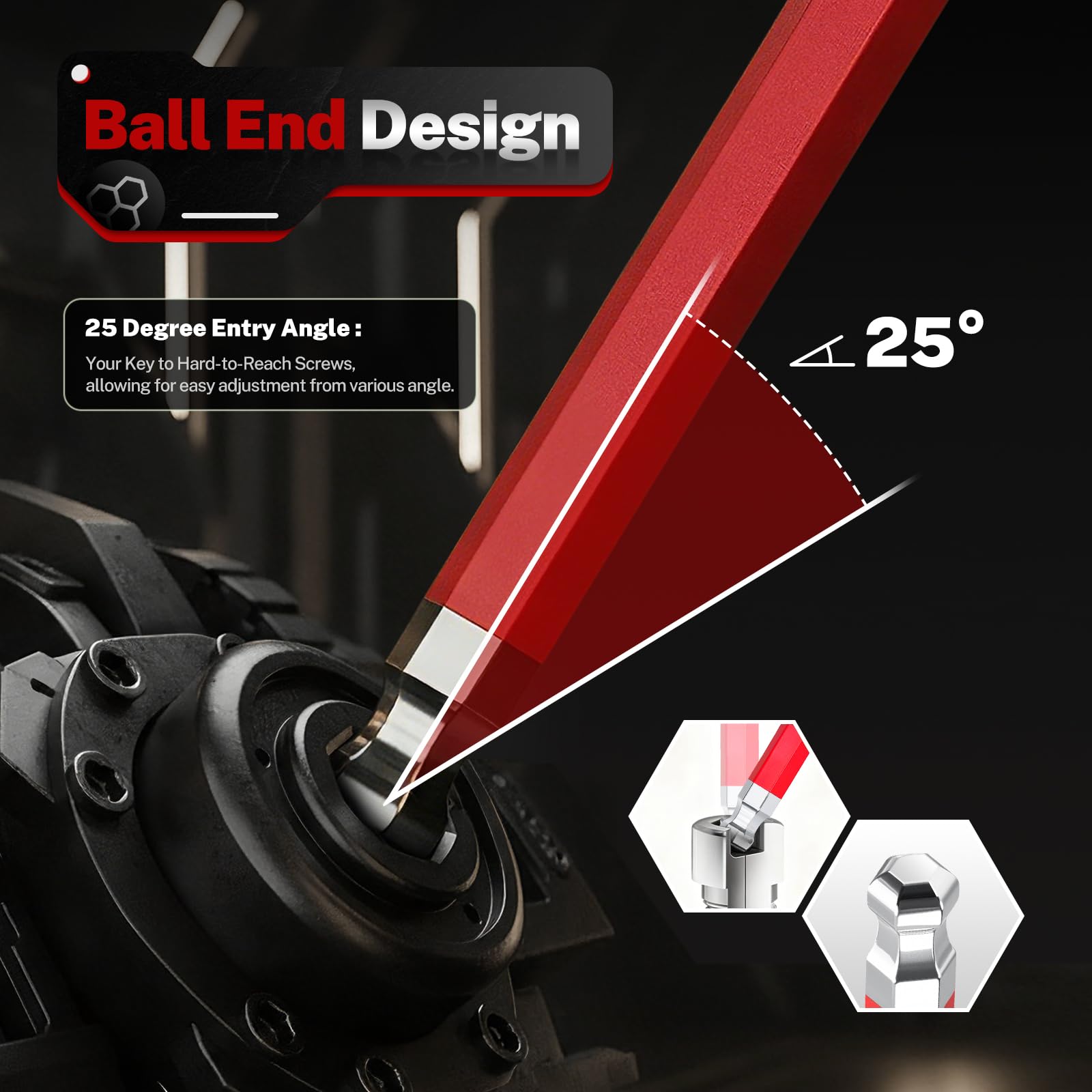 Premium S2 Steel Magnetic Ball-End Hex Key Set