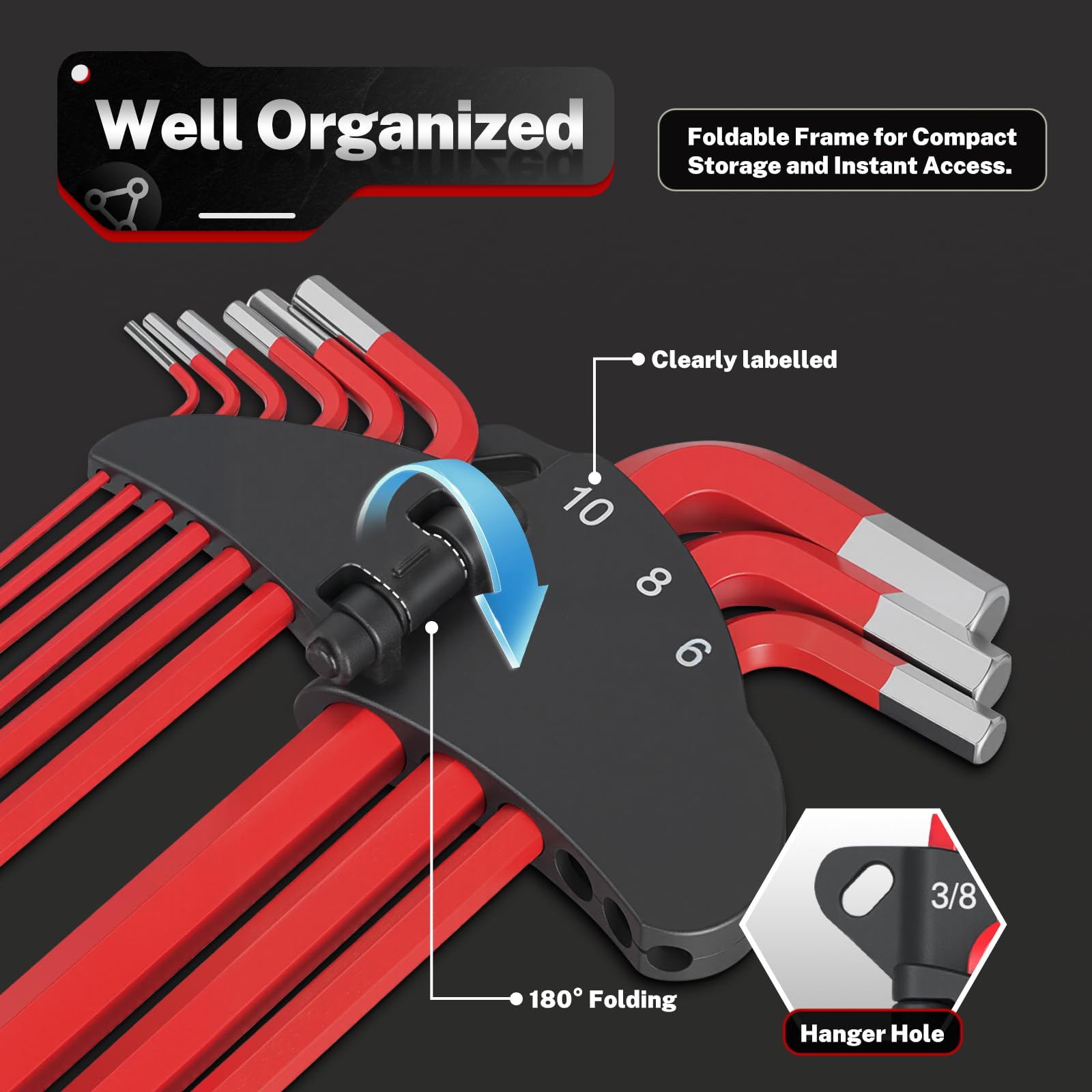 Premium S2 Steel Magnetic Ball-End Hex Key Set
