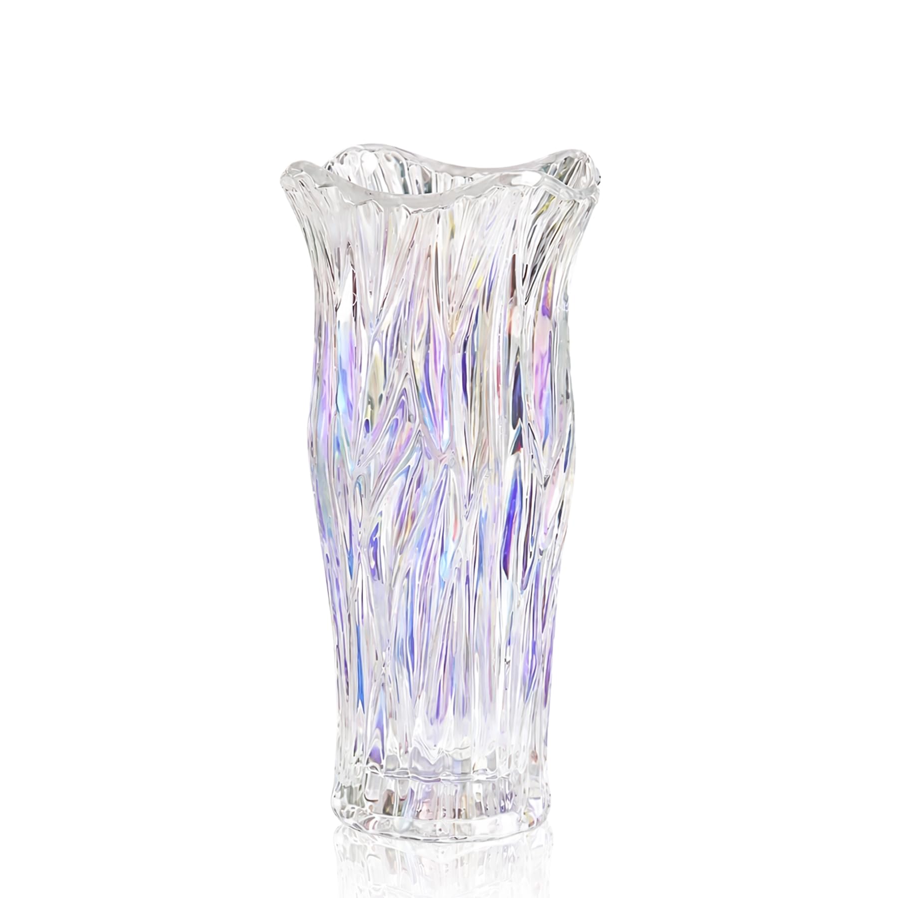Elegant Clear Glass Floral Vase