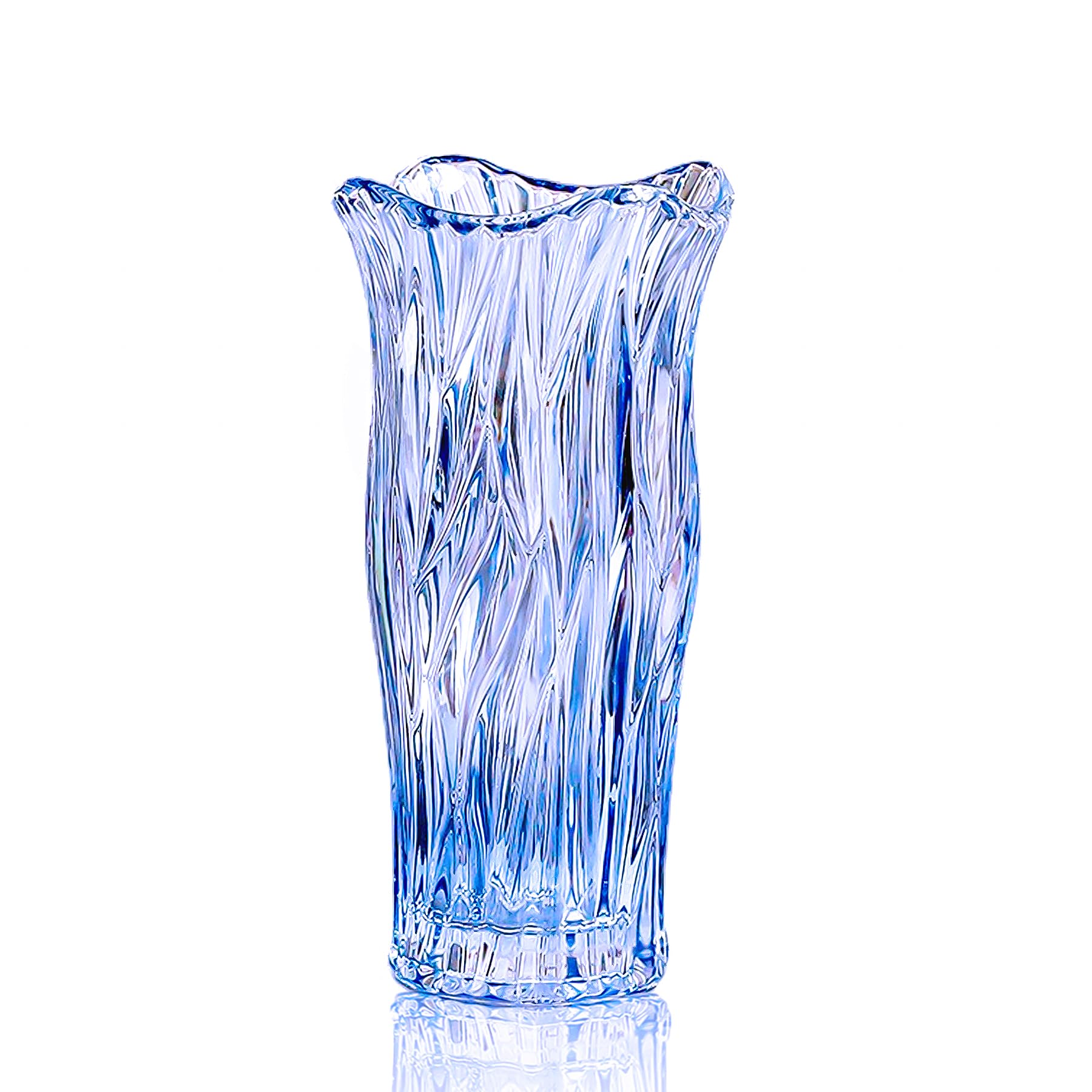 Elegant Clear Glass Floral Vase