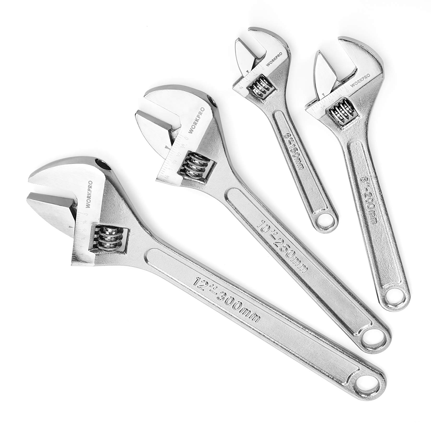 Precision Chrome Adjustable Wrench Set