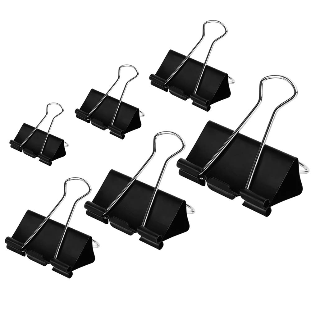 Assorted Steel Binder Clips Collection