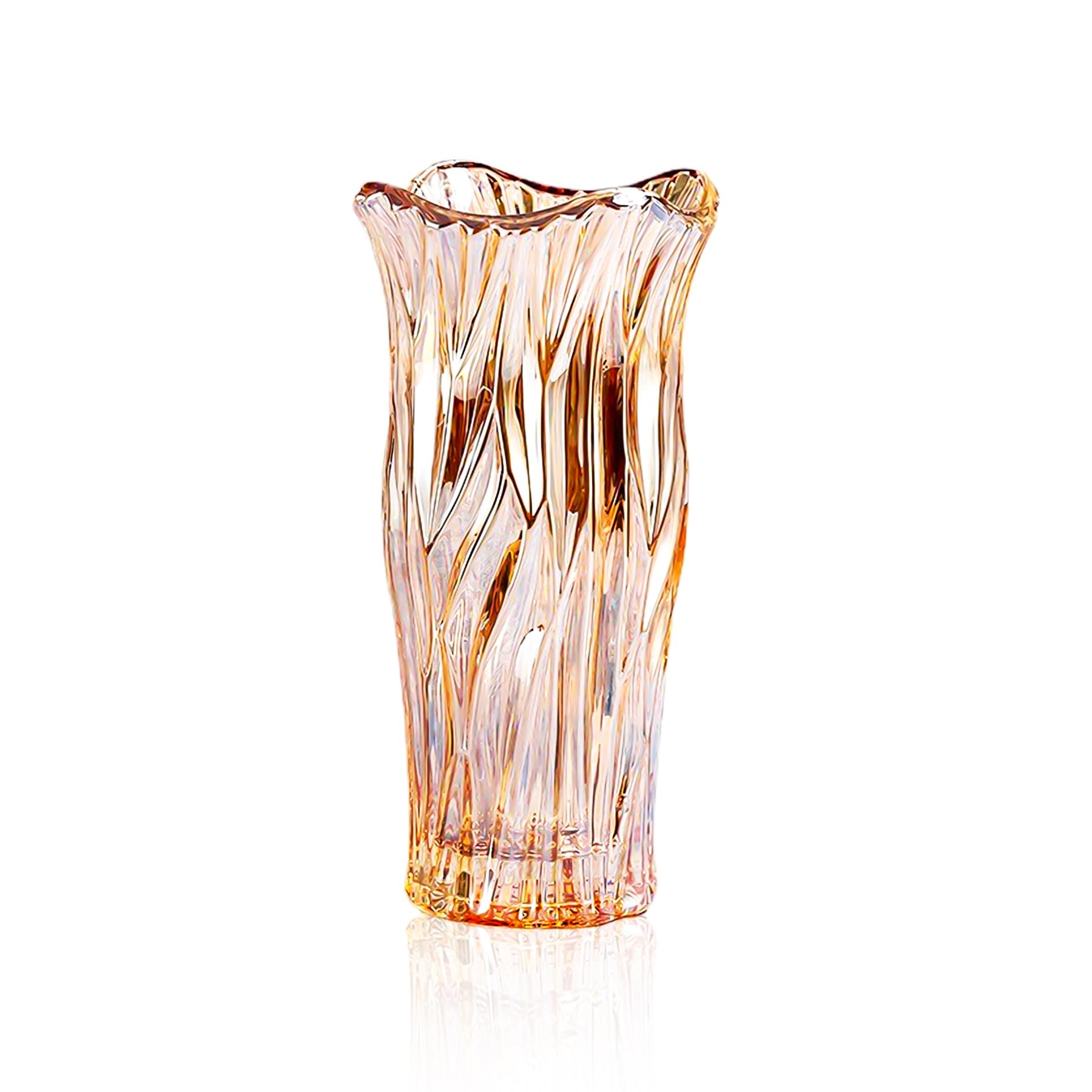 Elegant Clear Glass Floral Vase